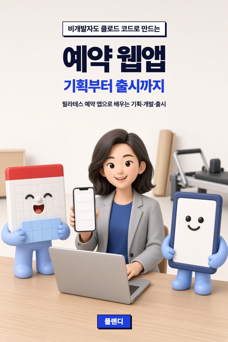 「비개발자도 클로드 코드로 만드는 예약 웹앱」 표지