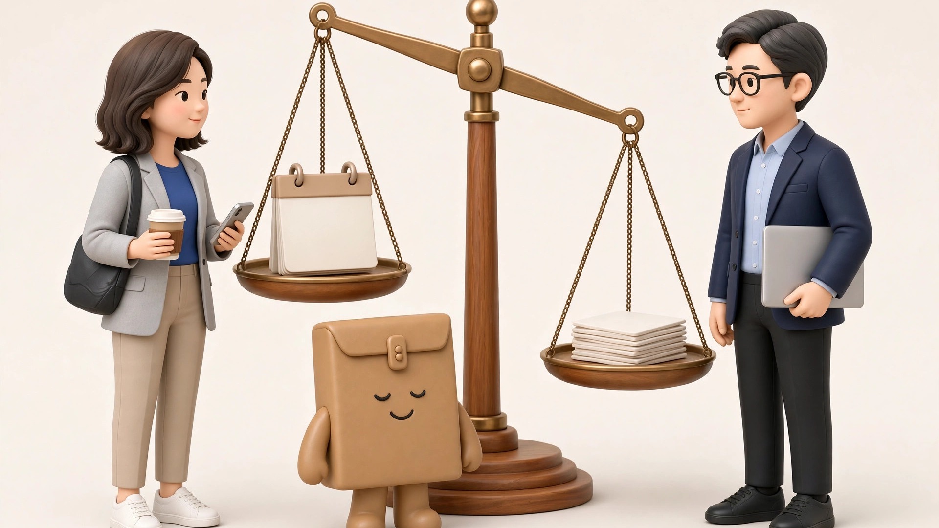 날짜 먼저와 할 일 먼저를 저울질하는 대표와 기획빌더, 지켜보는 봉봉